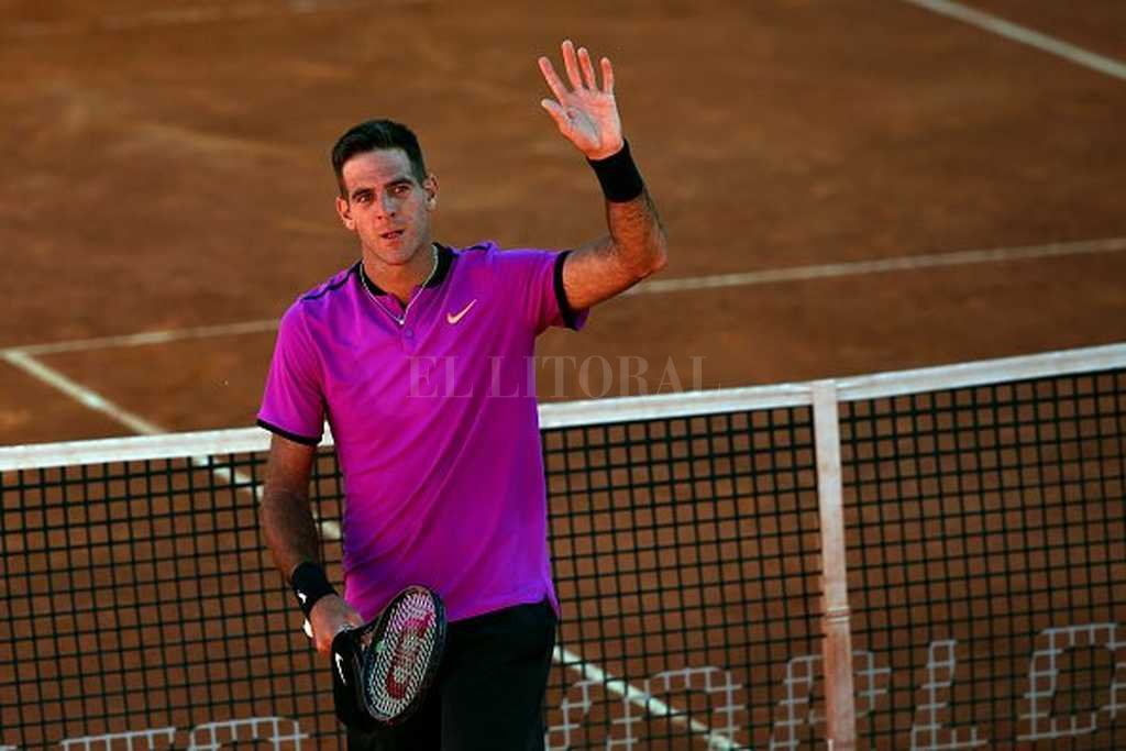 Partidazo en Roma: Del Potro enfrentará a Djokovic en cuartos de final