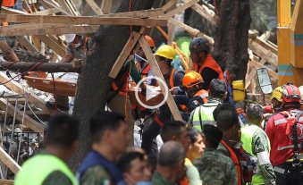 Ya rescataron a 70 personas entre los escombros de edificios colapasados en México Ya rescataron a 70 personas entre los escombros de edificios colapasados en México