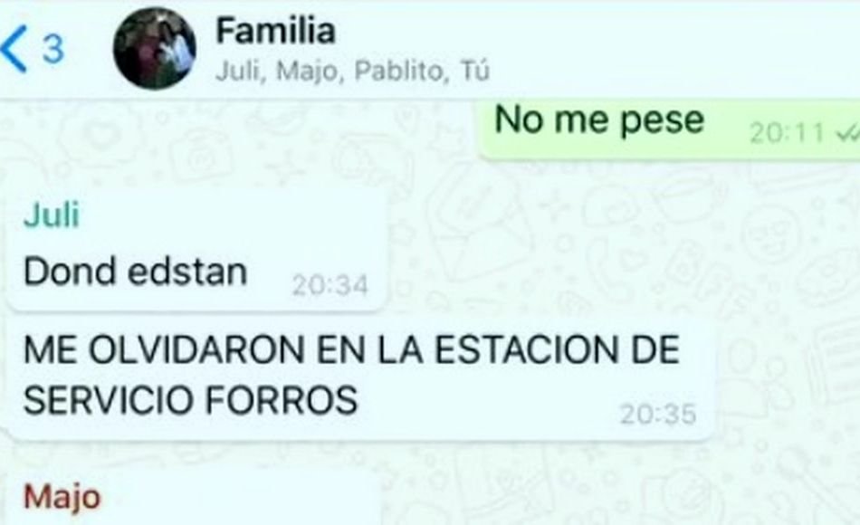 Una familia olvidó a su hija en una estación de servicio