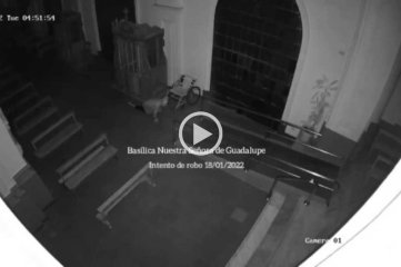 Video: Intentaron robar en la Basílica de Guadalupe de la ciudad de Santa Fe Frustrado por la alarma