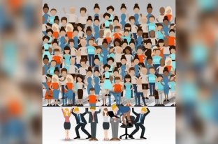 Un detalle muy poco feliz "Rubios" que sostienen a "morochos", una ilustración del gobierno que roza la xenofobia - "Rubios" que sostienen a "morochos", una ilustración del gobierno que roza la xenofobia -