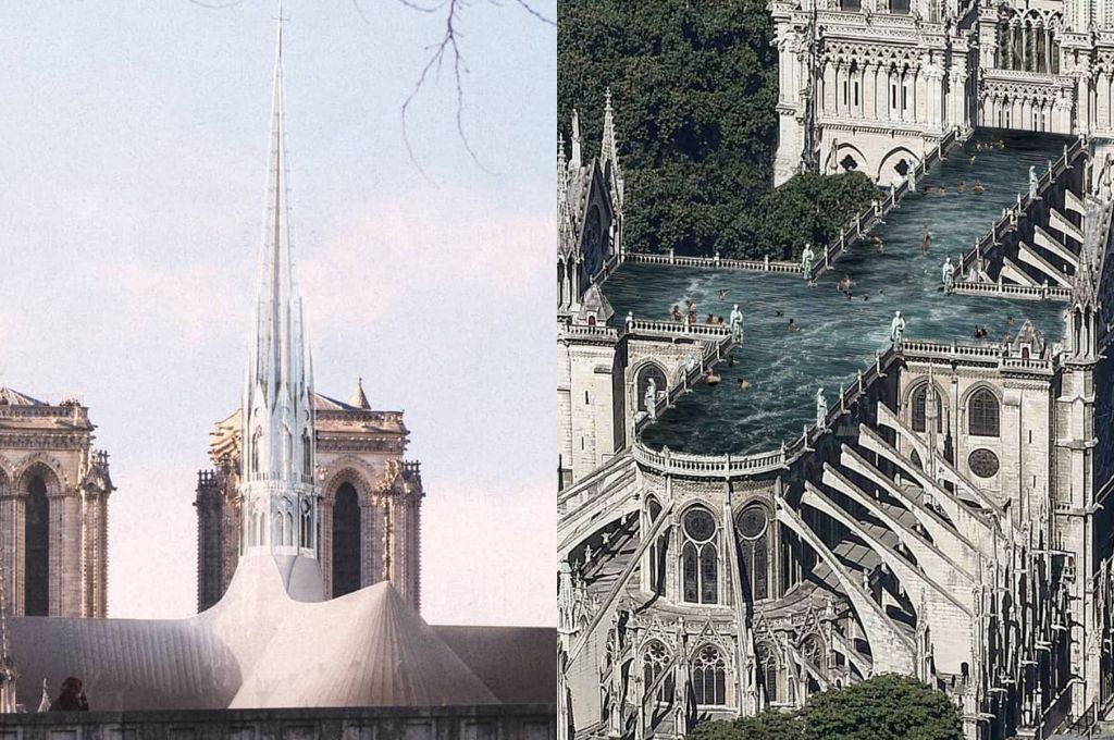Resultado de imagen para una piscina restaurar la catedral de Notre Dame