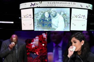 El emotivo funeral de Kobe Bryant en el estadio de Los Angeles Lakers