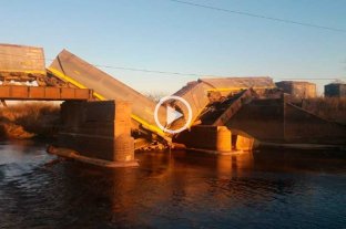 Este viernes por la noche Se derrumbó un puente mientras pasaba el tren en el sur de Santa Fe - Se derrumbó un puente mientras pasaba el tren en el sur de Santa Fe -