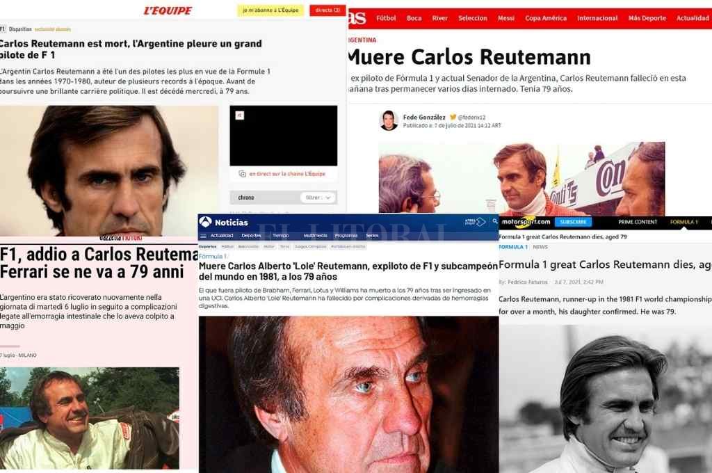 Distintos medios internacionales recordaron el paso de Carlos Reutemann por la Fórmula 1 Crédito: Gentileza