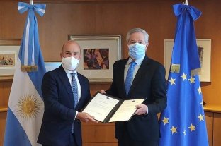 Felipe Sol recibi al nuevo embajador de la Unin Europea en la Argentina