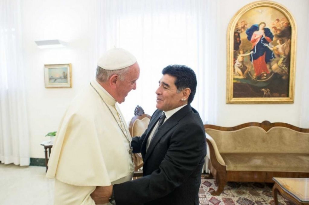 Maradona, con el Papa