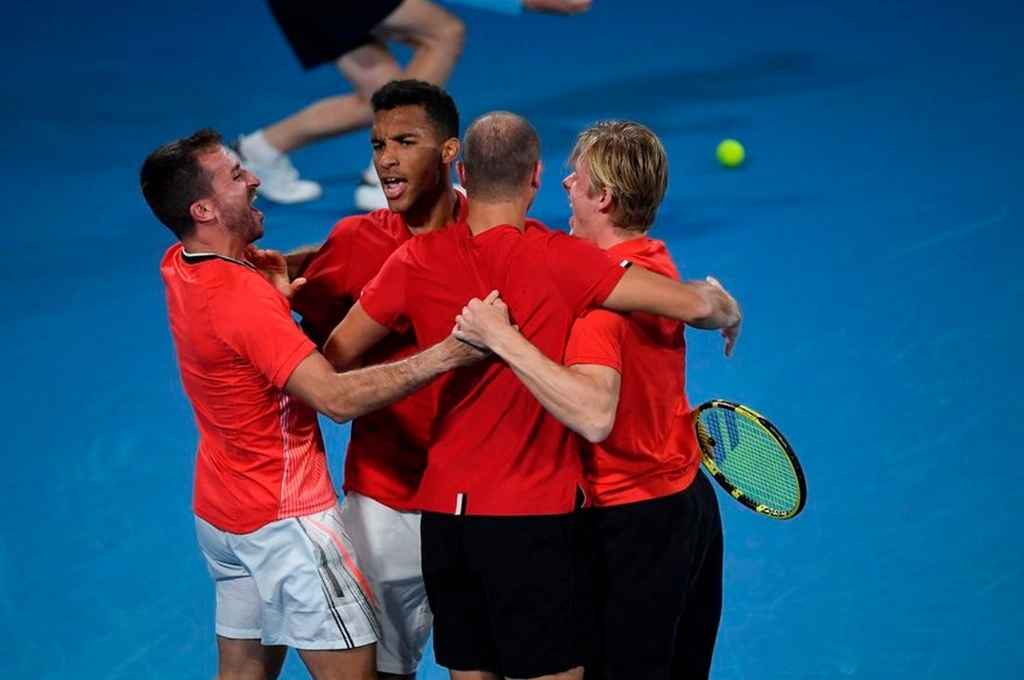 Quedarán en la historia. El equipo de Canadá se consagró campeón de la ATP Cup por primera vez al vencer en la final a España. Crédito: AFP