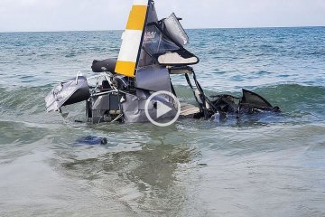 Florianópolis: tres heridos tras caer un helicóptero sobre una playa llena de turistas