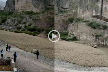 Video: un impactante alud de barro y piedra sorprendió a los turistas en la localidad salteña de Iruya