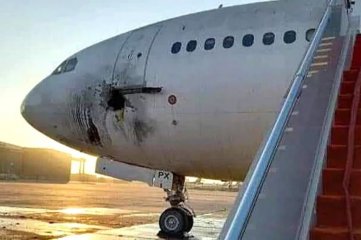 En un ataque con misiles al aeropuerto de Bagdad un avión de pasajeros resultó dañado