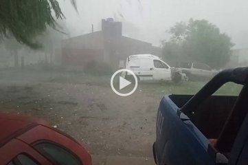 Fuerte tormenta de granizo en distintos puntos de la provincia de Santa Fe
