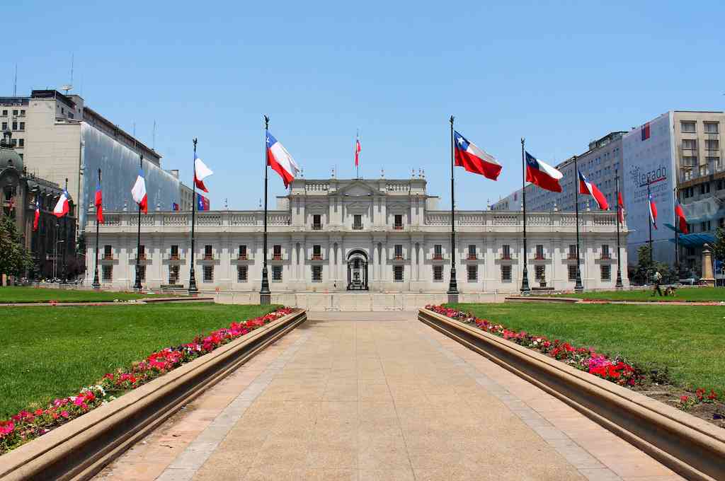 El Palacio de La moneda en la República de Chile. Crédito: Gentileza