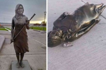 Río Gallegos: vandalizaron una estatua de Cristina Kirchner ubicada en el Paseo de los Presidentes