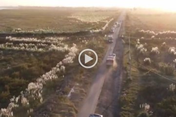Video: peligro sobre la Ruta 90 con el trfico de camiones