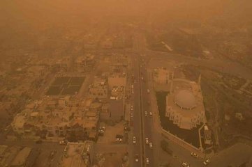 Irak nuevamente afectado por una una nueva tormenta de arena que provoc el cierre de los aeropuertos