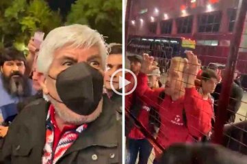 Video: Moyano insultó a un hincha de Independiente tras el empate con Aldosivi