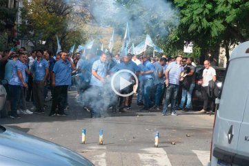 Video: caos en el tránsito del macrocentro de Santa Fe por protesta de colectiveros