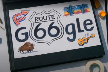 La mítica Ruta 66 de Estados Unidos es recordada por Google con un doodle especial