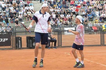 38 centmetros de diferencia: la inslita dupla de Diego Schwartzman y John Isner en el Masters 1000 de Roma