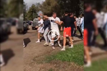 Fuertes disturbios entre jugadores de Gimnasia y Estudiantes por los cuartos de final