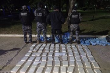 Hallan 84 kilos de cocaína en un campo en el sur provincial