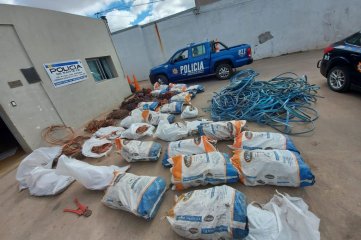 Secuestraron 1.500 kilos de cobre en Gálvez e investigan su procedencia