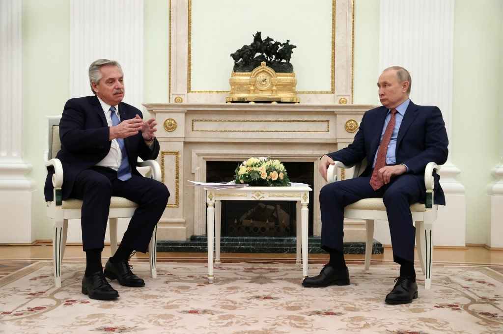 Pocos días antes de la invasión rusa a Ucrania, el presidente se encontró con Putin a quien le agradeció la ayuda recibida.   Crédito: Gentileza