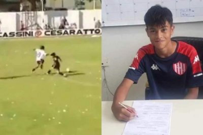 El pibe de 13 años, autor de un gol que se hizo viral, ya es de jugador de Unión - 